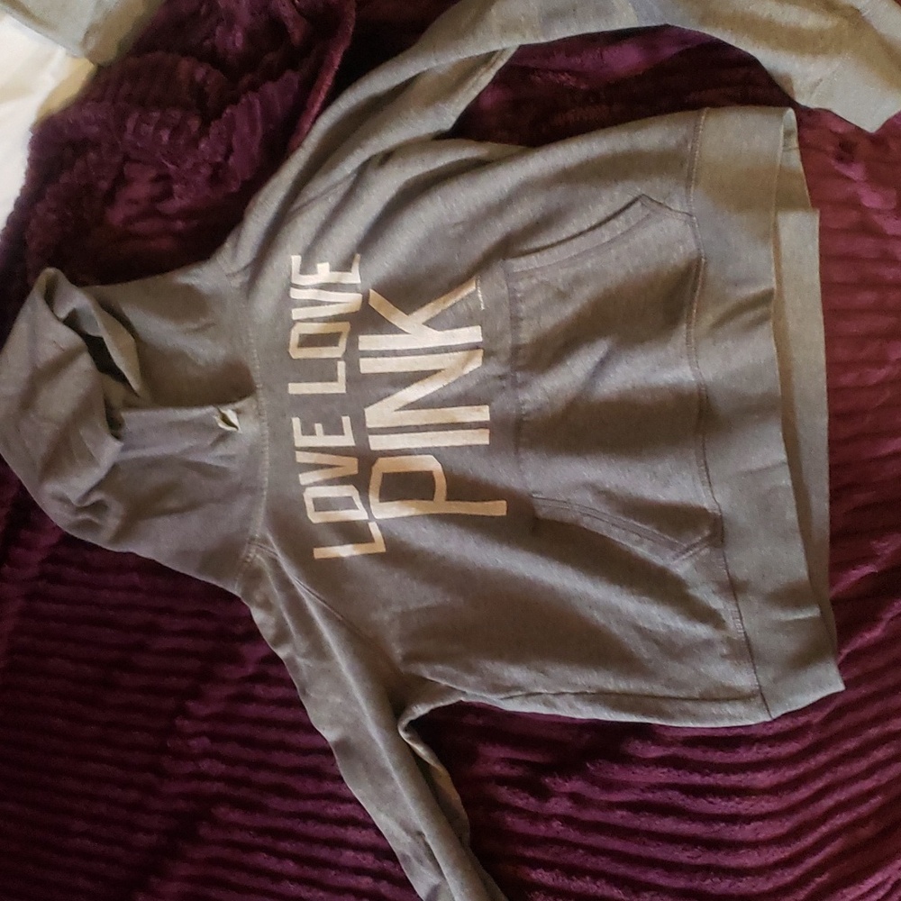 Pink hooded sweatshirt